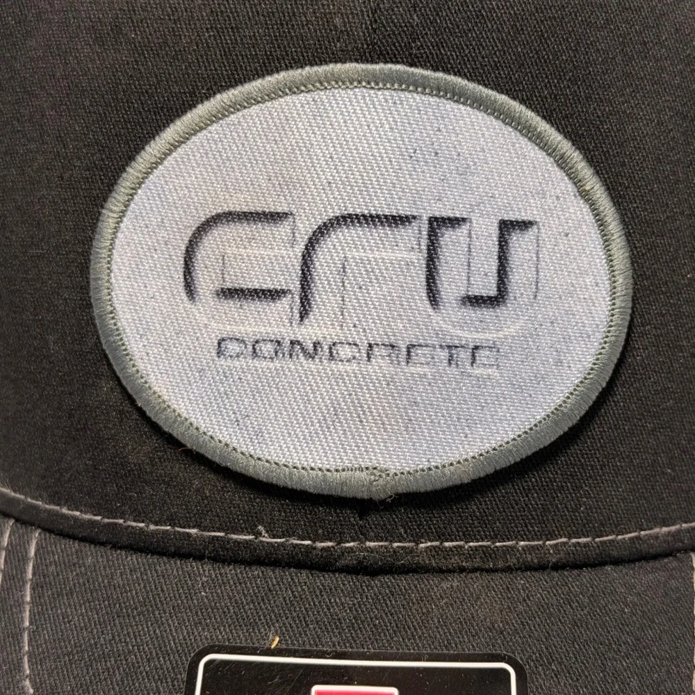 Richardson 112 Trucker Hat Black‎ Grey CFU Concrete Patch Snapback Cap